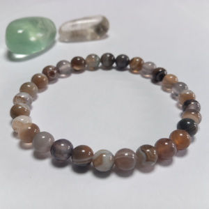 Bracelet boules Agate Botswana