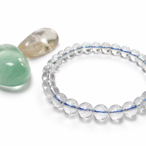 Bracelet boules Topaze bleue